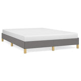 Vidaxl bedframe zonder matras stof donkergrijs 140x200 cm