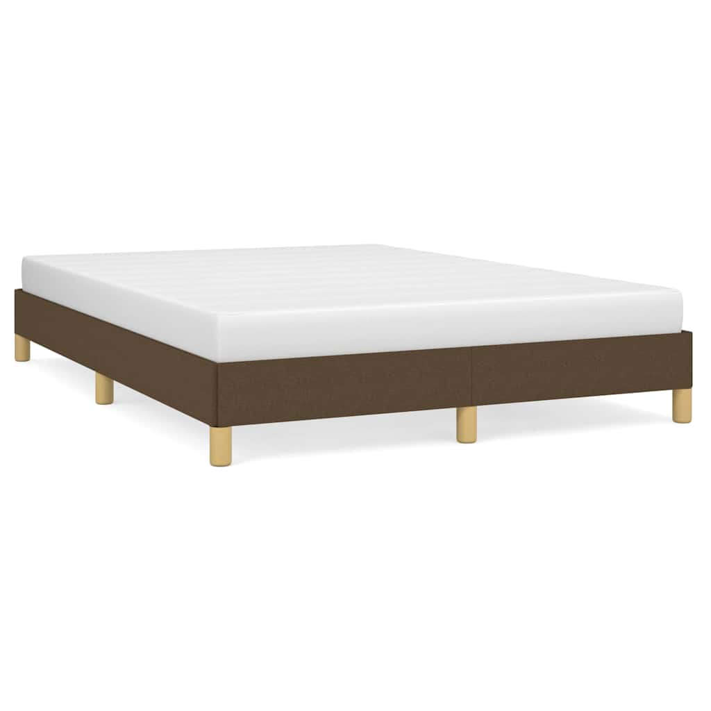 Vidaxl bedframe zonder matras stof donkerbruin 140x200 cm