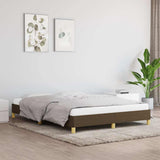 Vidaxl bedframe zonder matras stof donkerbruin 140x200 cm