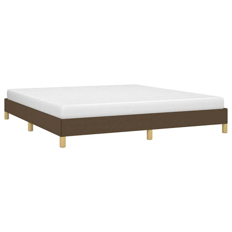 Vidaxl bedframe zonder matras stof donkerbruin 180x200 cm