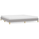 Vidaxl bedframe zonder matras stof lichtgrijs 200x200 cm