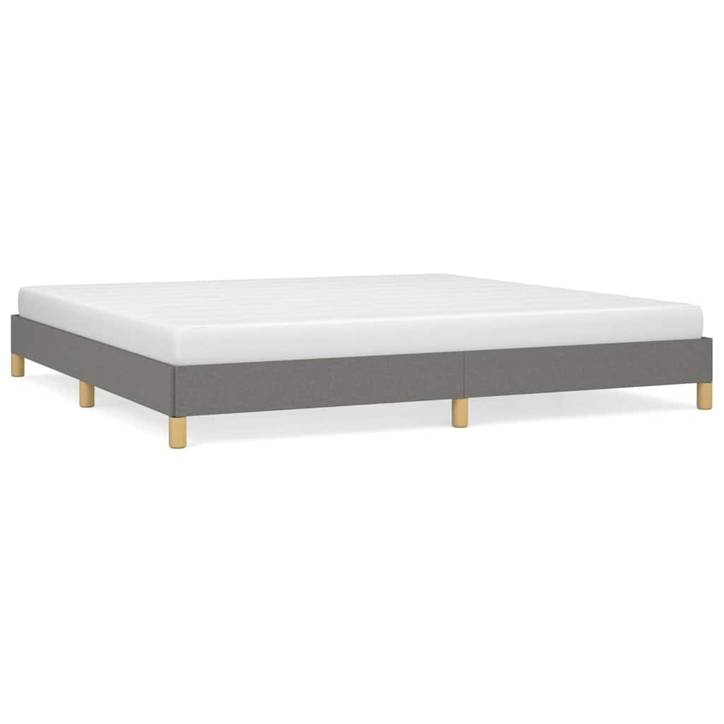 Vidaxl bedframe zonder matras stof donkergrijs 200x200 cm