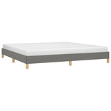 Vidaxl bedframe zonder matras stof donkergrijs 200x200 cm