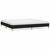 Vidaxl bedframe zonder matras stof zwart 200x200 cm