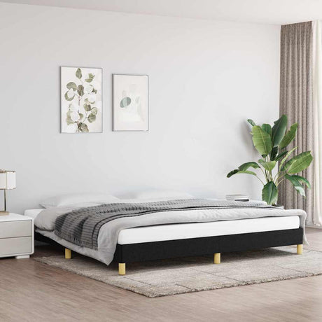 Vidaxl bedframe zonder matras stof zwart 200x200 cm