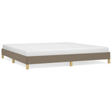 Vidaxl bedframe zonder matras stof taupe 200x200 cm