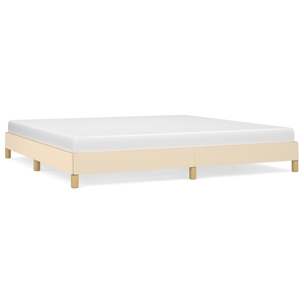 Vidaxl bedframe zonder matras stof crèmekleurig 200x200 cm