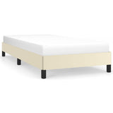 Vidaxl bedframe kunstleer crèmekleurig 90x190 cm