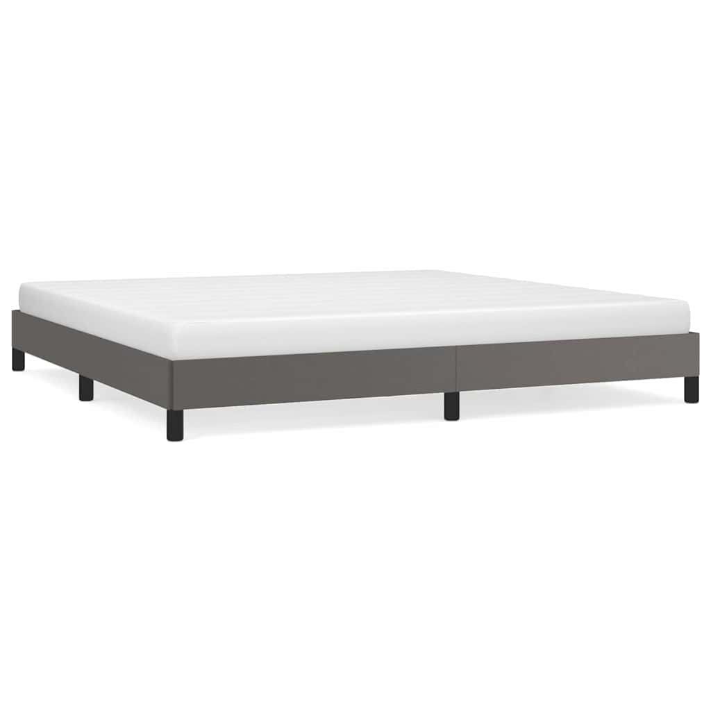 Vidaxl bedframe kunstleer grijs 200x200 cm