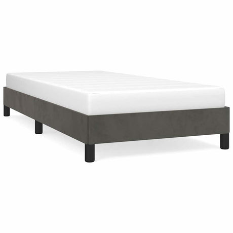 Vidaxl bedframe zonder matras 90x190 cm fluweel donkergrijs