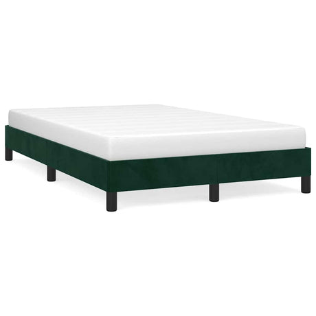 Vidaxl bedframe zonder matras 120x200 cm fluweel donkergroen