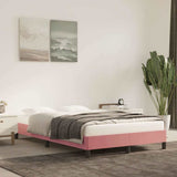 Vidaxl bedframe fluweel roze 120x200 cm