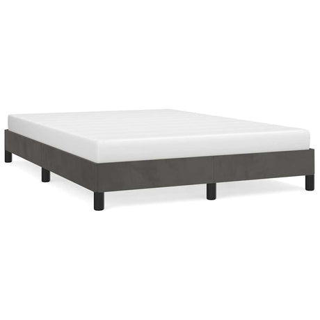 Vidaxl bedframe zonder matras 140x190 cm fluweel donkergrijs