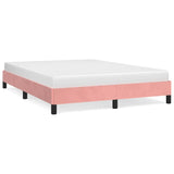 Vidaxl bedframe fluweel roze 140x200 cm
