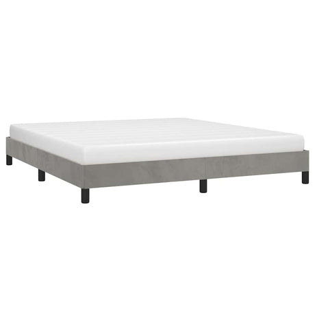 Vidaxl bedframe zonder matras 160x200 cm fluweel lichtgrijs