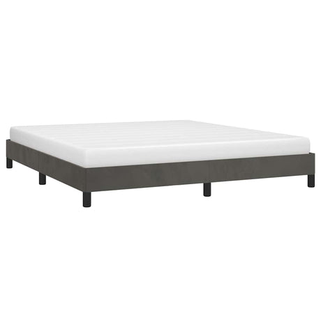 Vidaxl bedframe zonder matras 160x200 cm fluweel donkergrijs