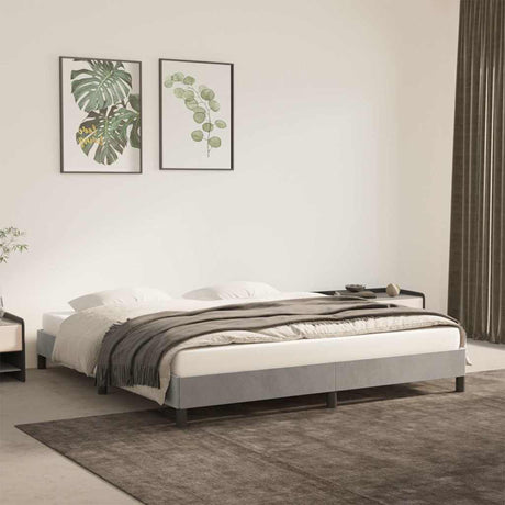 Vidaxl bedframe zonder matras 180x200 cm fluweel lichtgrijs