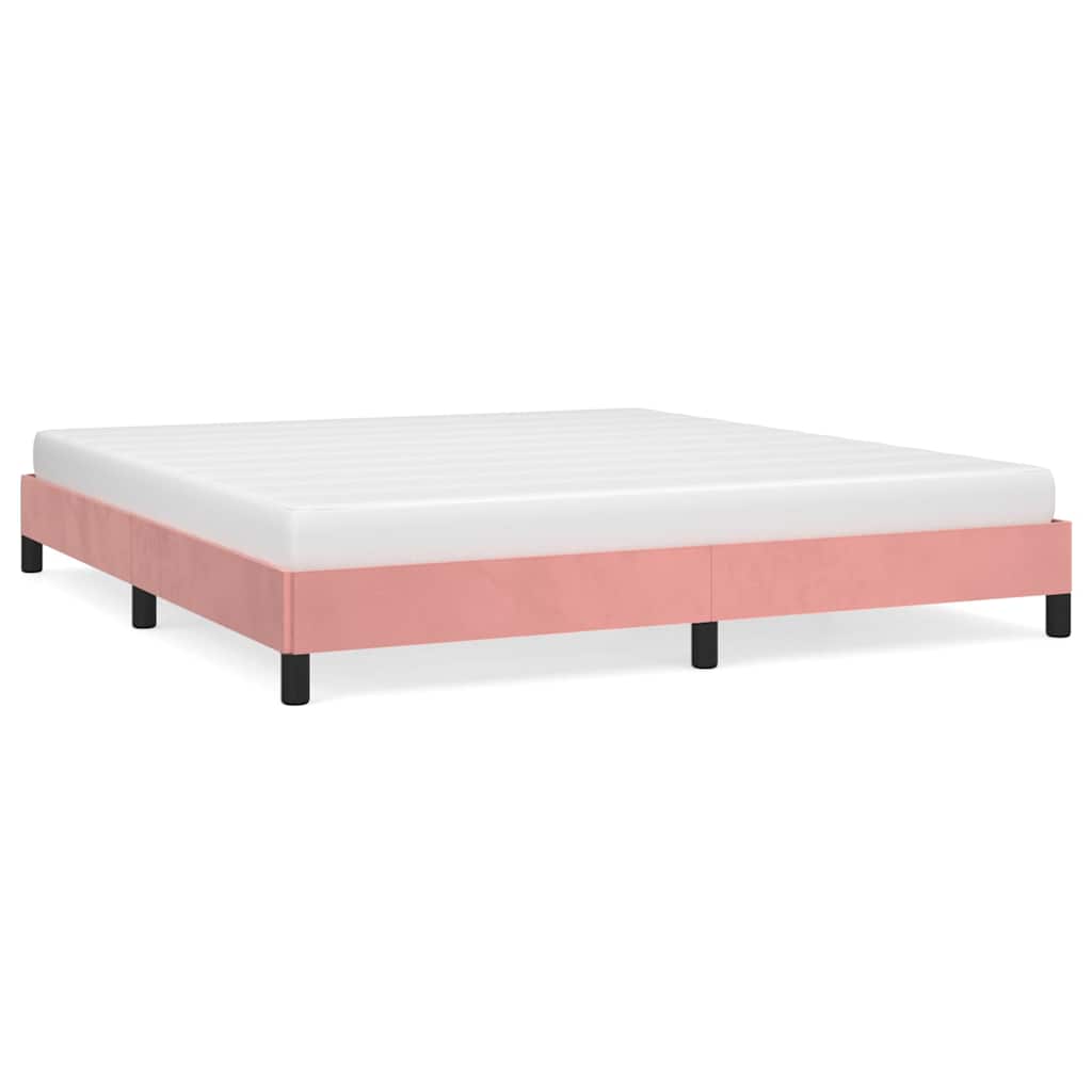 Vidaxl bedframe fluweel roze 180x200 cm