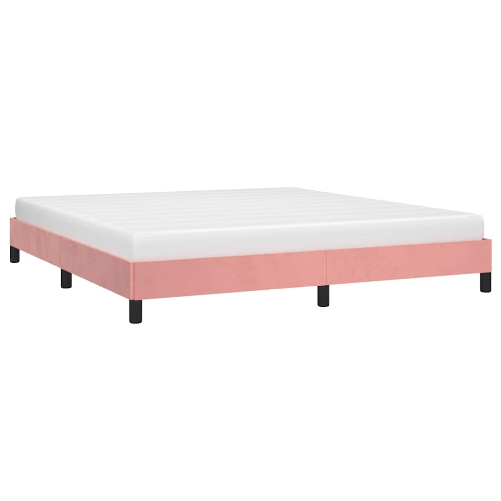 Vidaxl bedframe fluweel roze 180x200 cm
