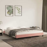 Vidaxl bedframe fluweel roze 180x200 cm