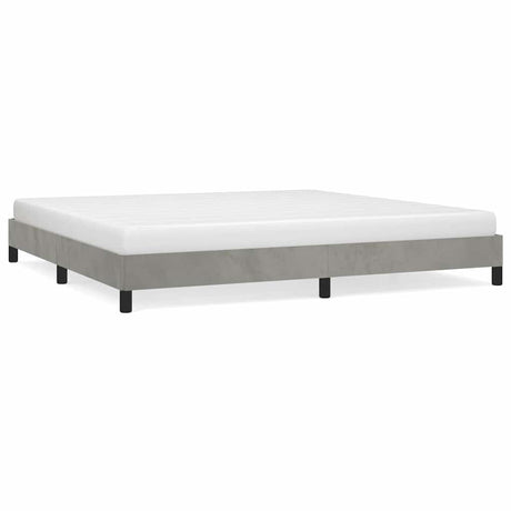Vidaxl bedframe zonder matras 200x200 cm fluweel lichtgrijs