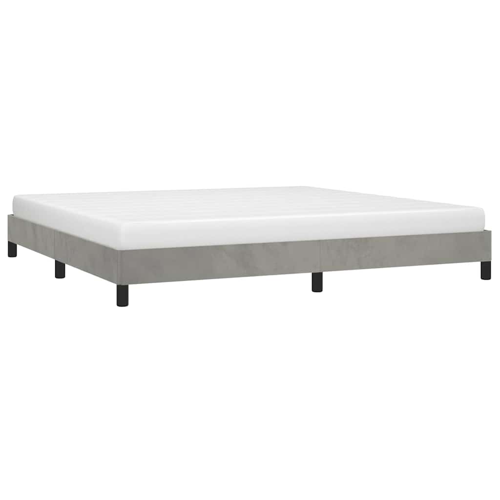 Vidaxl bedframe zonder matras 200x200 cm fluweel lichtgrijs