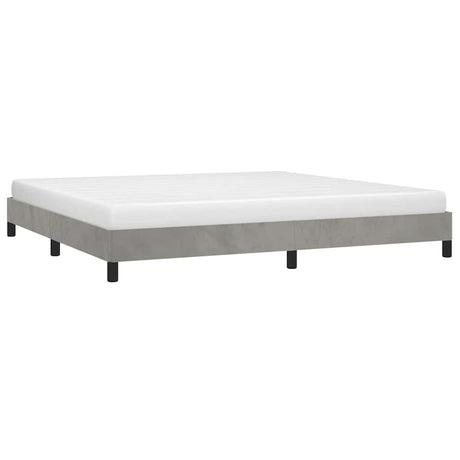 Vidaxl bedframe zonder matras 200x200 cm fluweel lichtgrijs