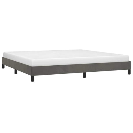 Vidaxl bedframe zonder matras 200x200 cm fluweel donkergrijs