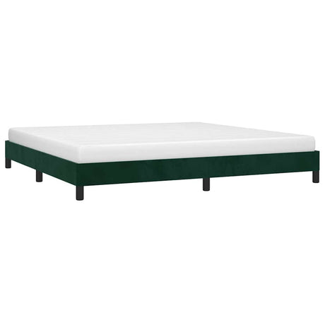 Vidaxl bedframe zonder matras 200x200 cm fluweel donkergroen
