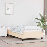 Vidaxl bedframe zonder matras 100x200 cm stof crèmekleurig