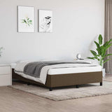 Vidaxl bedframe zonder matras stof donkerbruin 140x200 cm