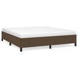 Vidaxl bedframe zonder matras stof donkerbruin 160x200 cm