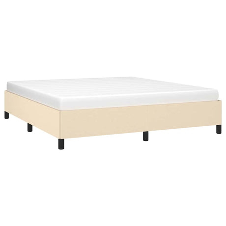 Vidaxl bedframe zonder matras stof crèmekleurig 160x200 cm