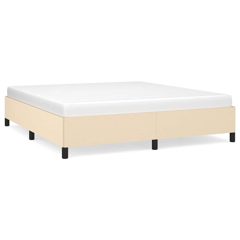 Vidaxl bedframe zonder matras stof crèmekleurig 180x200 cm