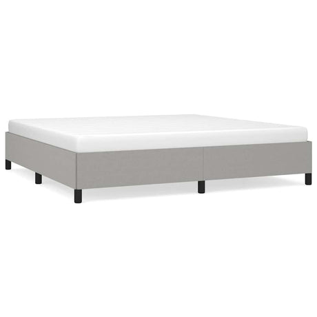 Vidaxl bedframe zonder matras stof lichtgrijs 200x200 cm