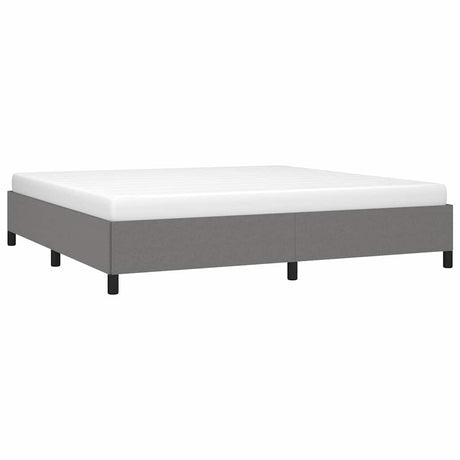 Vidaxl bedframe zonder matras stof donkergrijs 200x200 cm