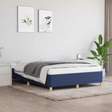 Vidaxl bedframe zonder matras stof blauw 140x190 cm
