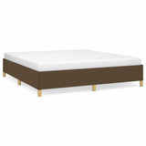 Vidaxl bedframe zonder matras stof donkerbruin 180x200 cm