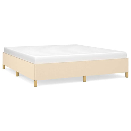 Vidaxl bedframe zonder matras stof crèmekleurig 180x200 cm
