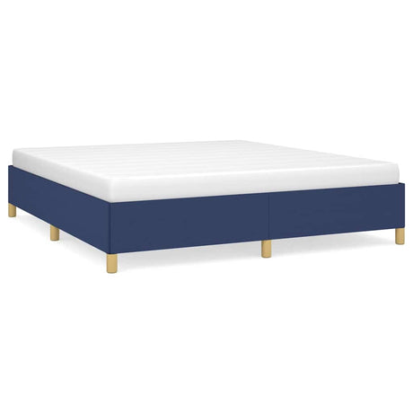 Vidaxl bedframe zonder matras stof blauw 180x200 cm