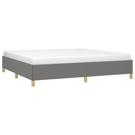 Vidaxl bedframe zonder matras stof donkergrijs 200x200 cm