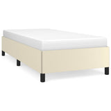 Vidaxl bedframe kunstleer crèmekleurig 90x190 cm