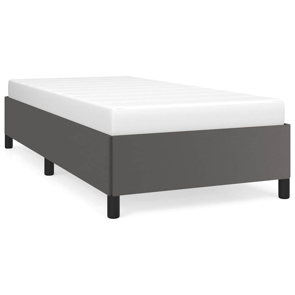 Vidaxl bedframe kunstleer grijs 90x190 cm