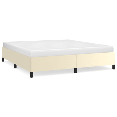 Vidaxl bedframe kunstleer crèmekleurig 160x200 cm