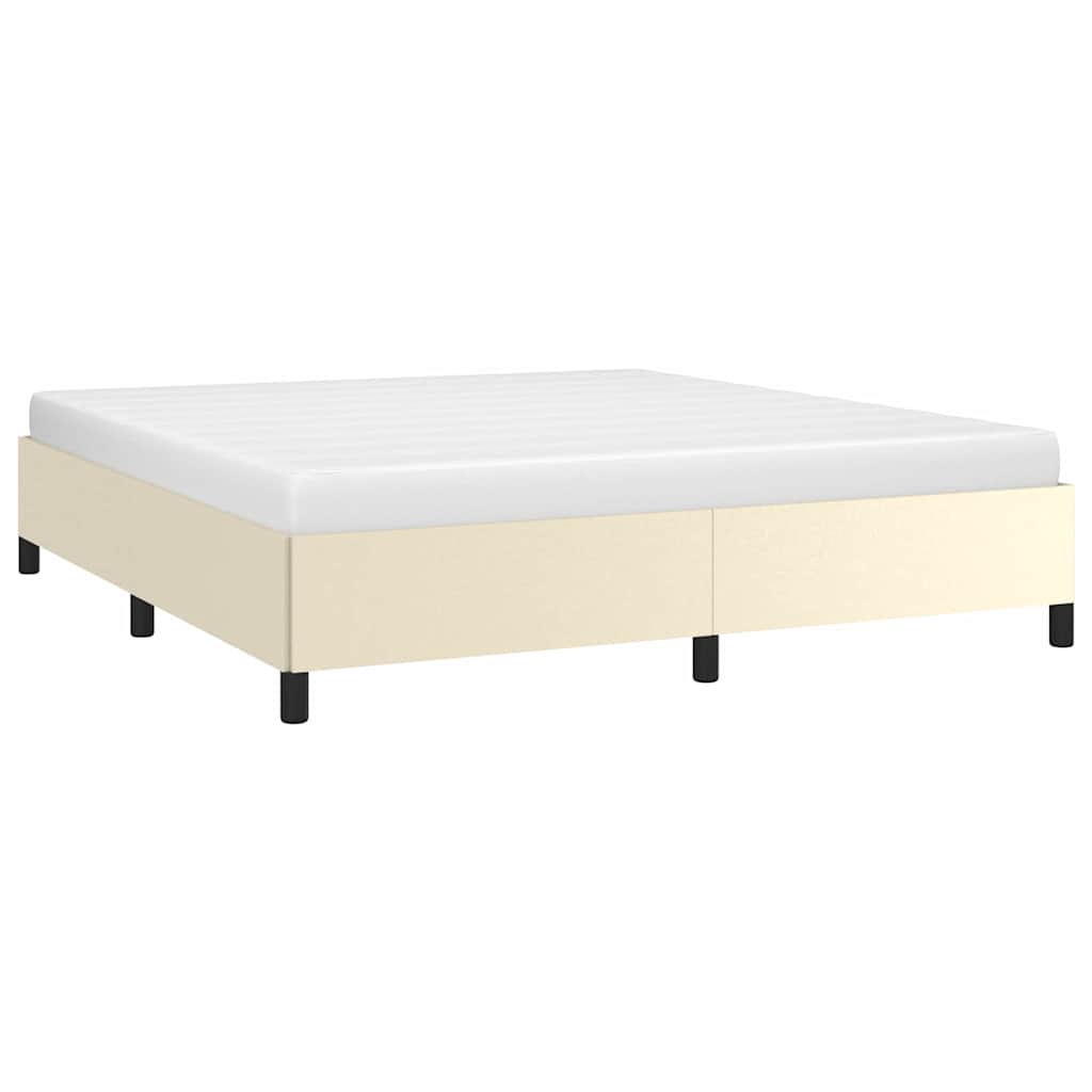 Vidaxl bedframe kunstleer crèmekleurig 160x200 cm