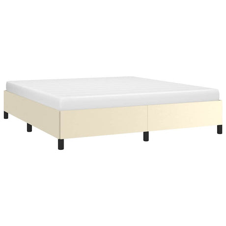 Vidaxl bedframe kunstleer crèmekleurig 160x200 cm