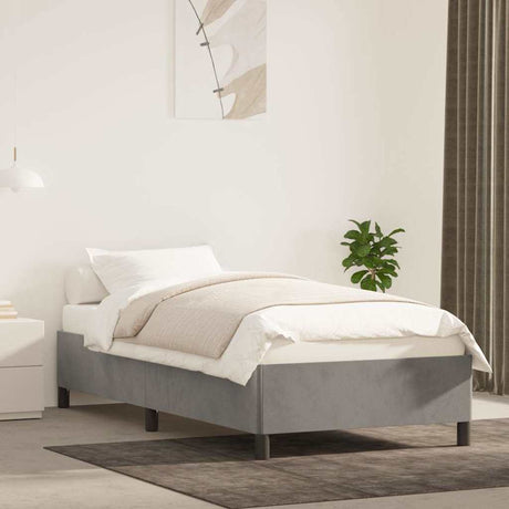 Vidaxl bedframe zonder matras 90x190 cm fluweel lichtgrijs