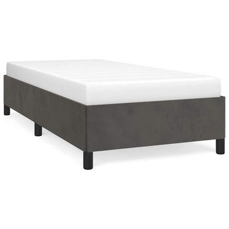 Vidaxl bedframe zonder matras 90x190 cm fluweel donkergrijs