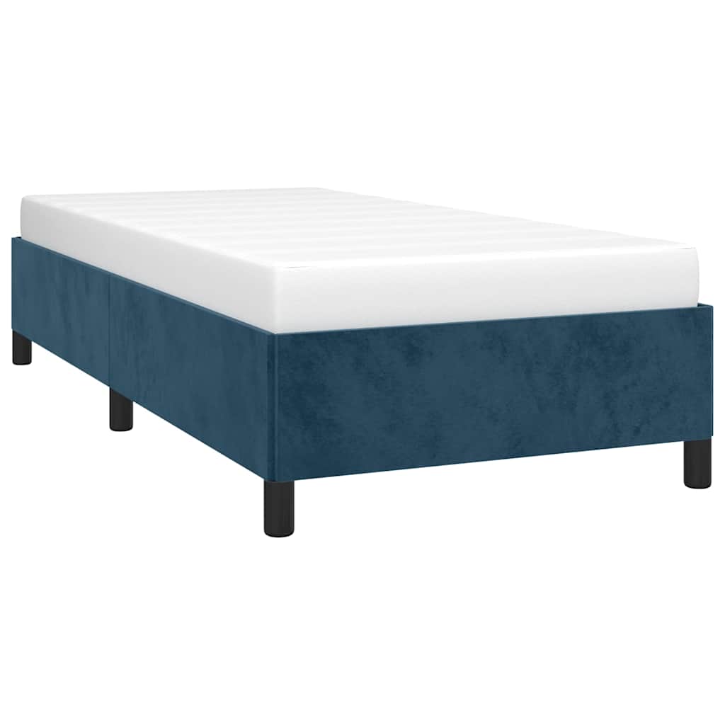 Vidaxl bedframe zonder matras 90x190 cm fluweel donkerblauw