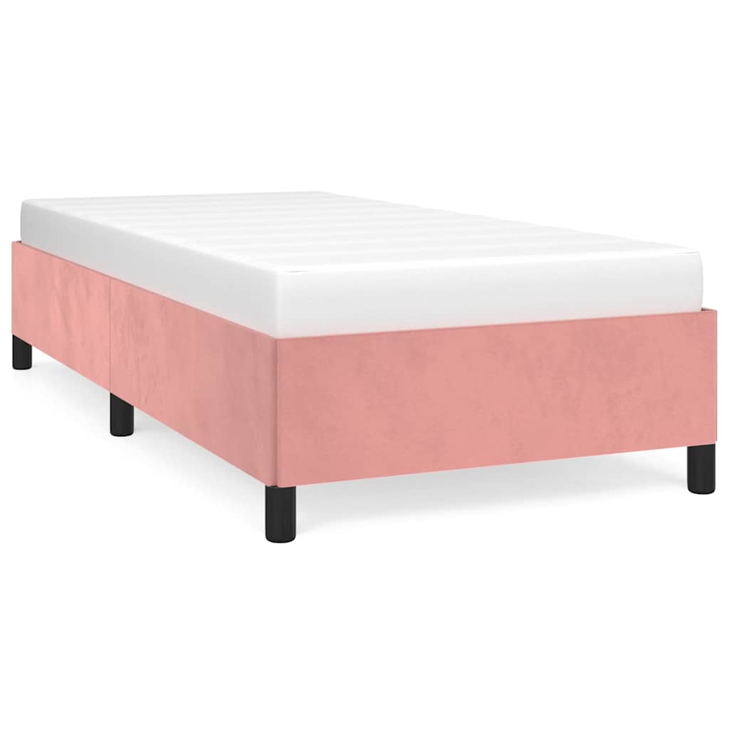 Vidaxl bedframe fluweel roze 90x190 cm